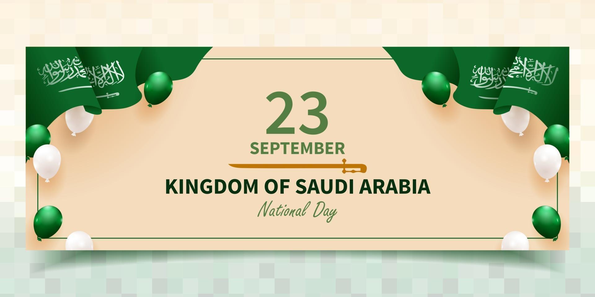 banner do dia nacional da arábia saudita vetor