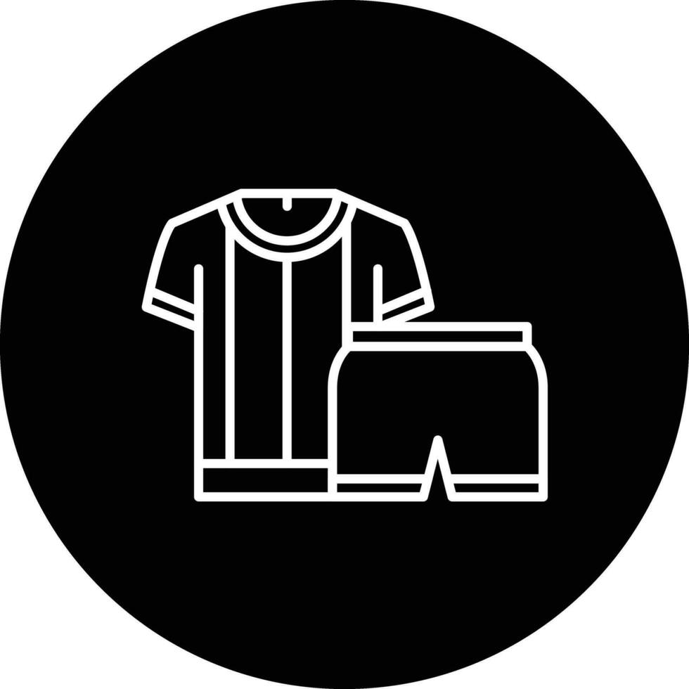 ícone de vetor de roupas esportivas