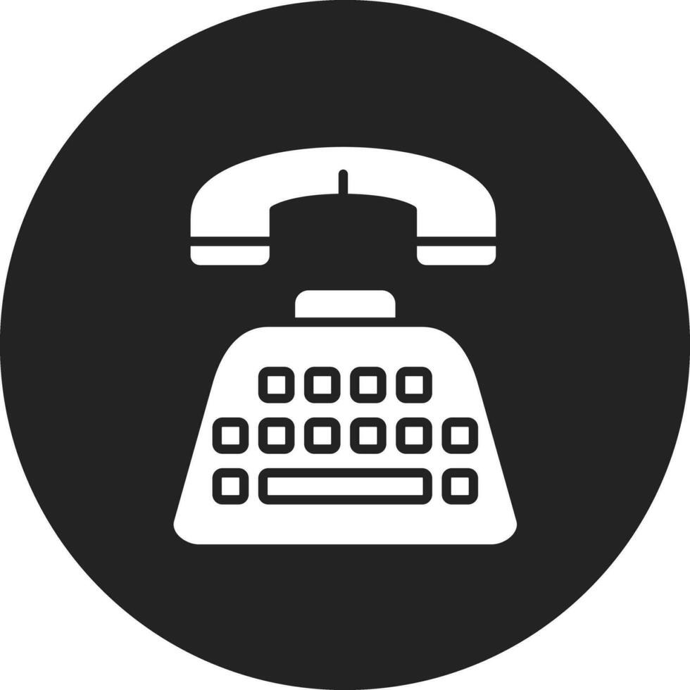 Telefone máquina de escrever vetor ícone