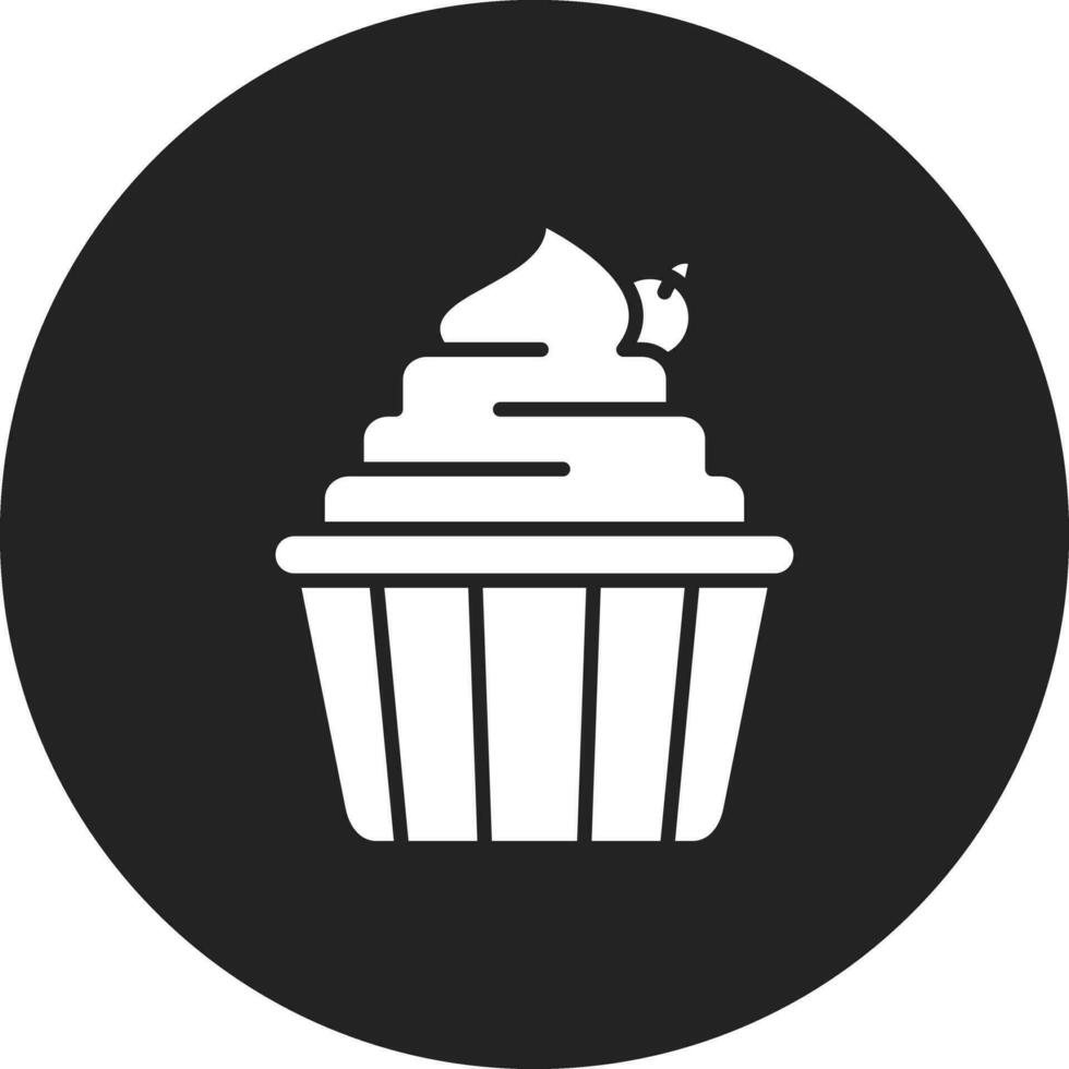 ícone de vetor de cupcake