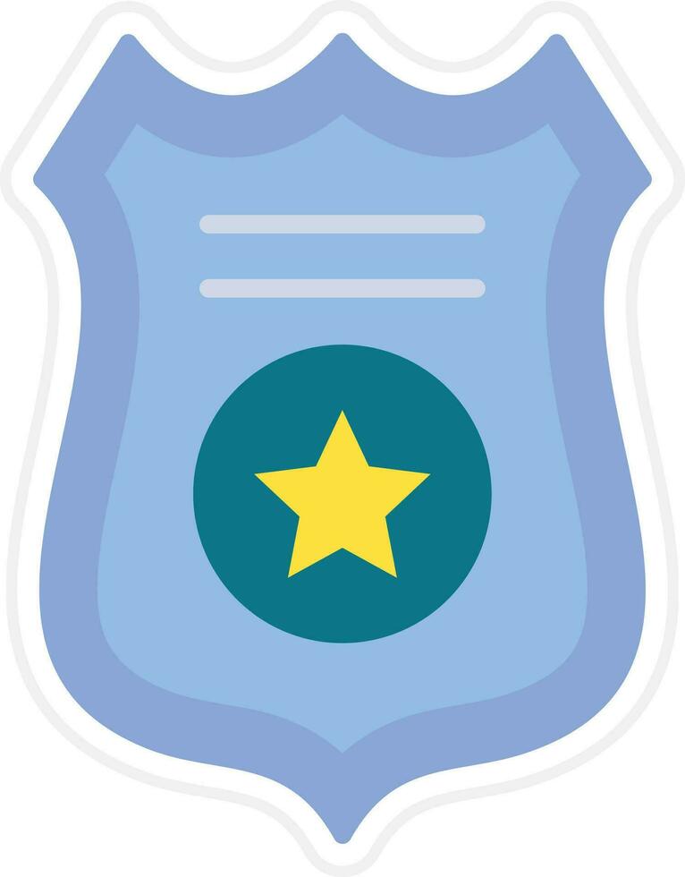 ícone do vetor distintivo da polícia