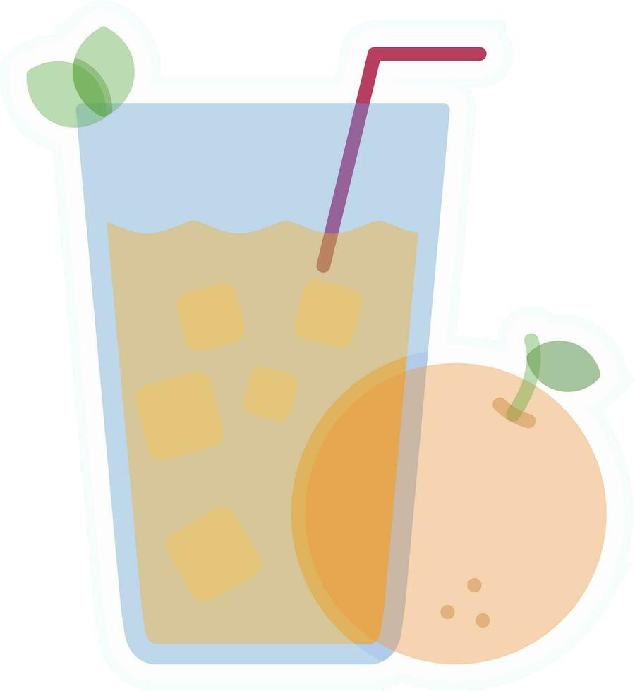 ícone de vetor de suco de laranja