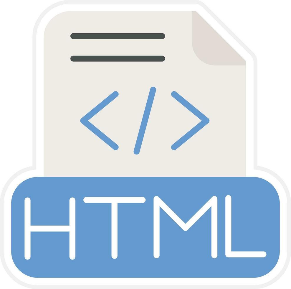 ícone de vetor de arquivo html