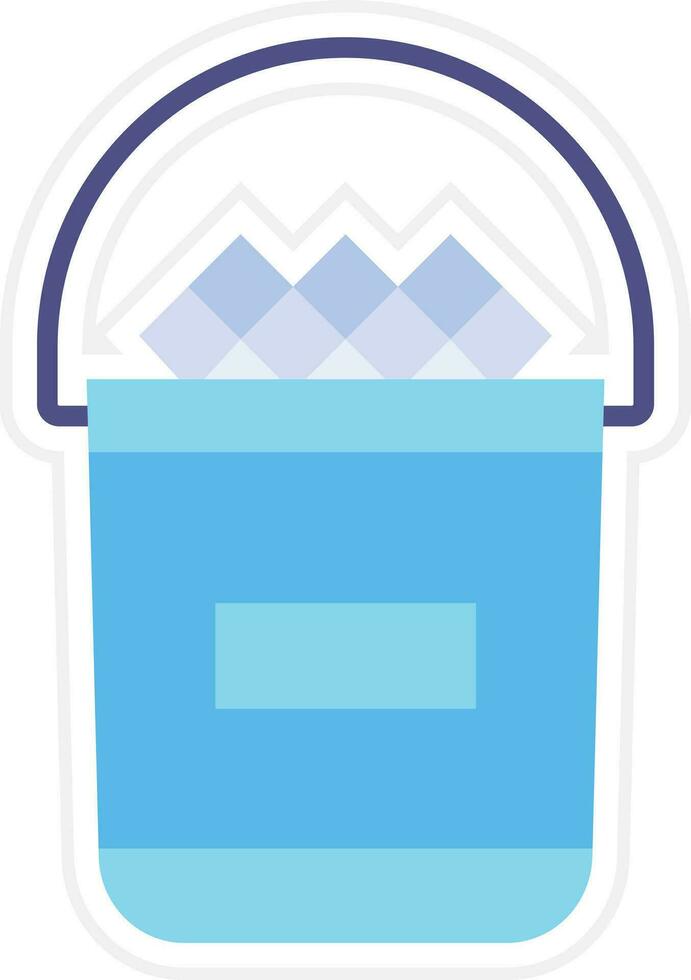 ícone de vetor de balde de gelo