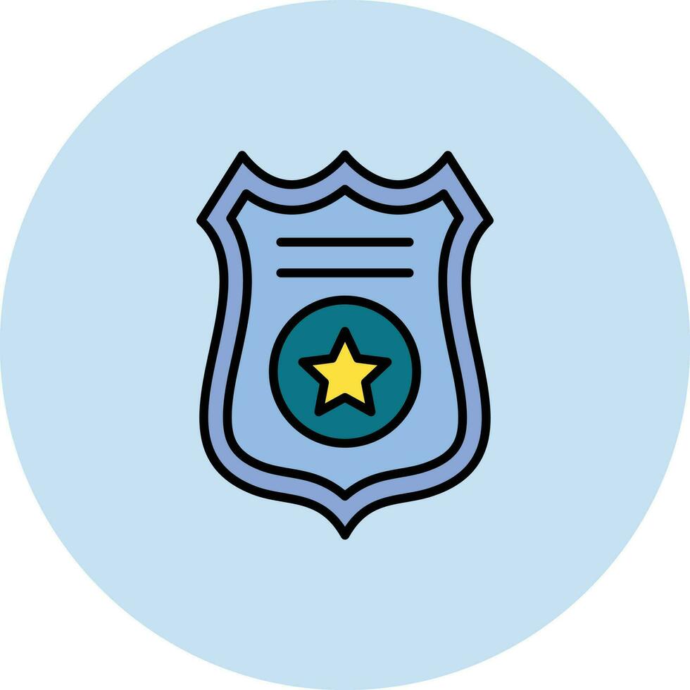 ícone do vetor distintivo da polícia