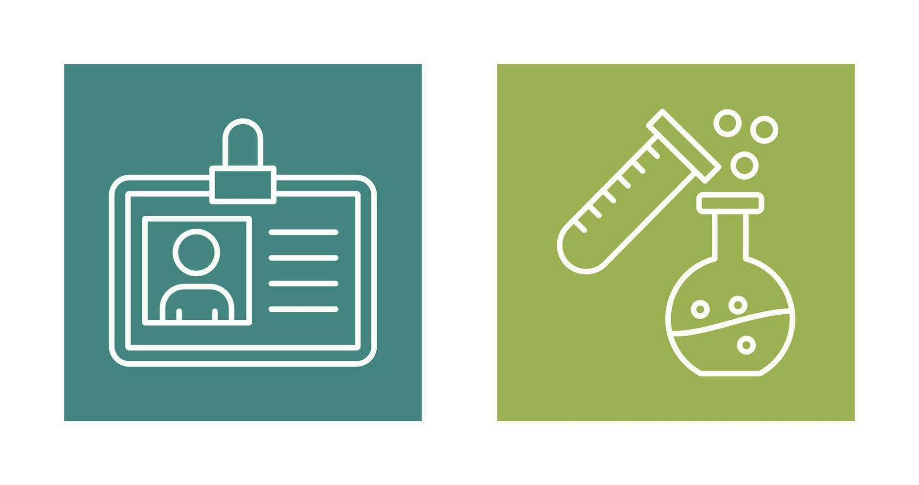 identidade e laboratório ícone vetor