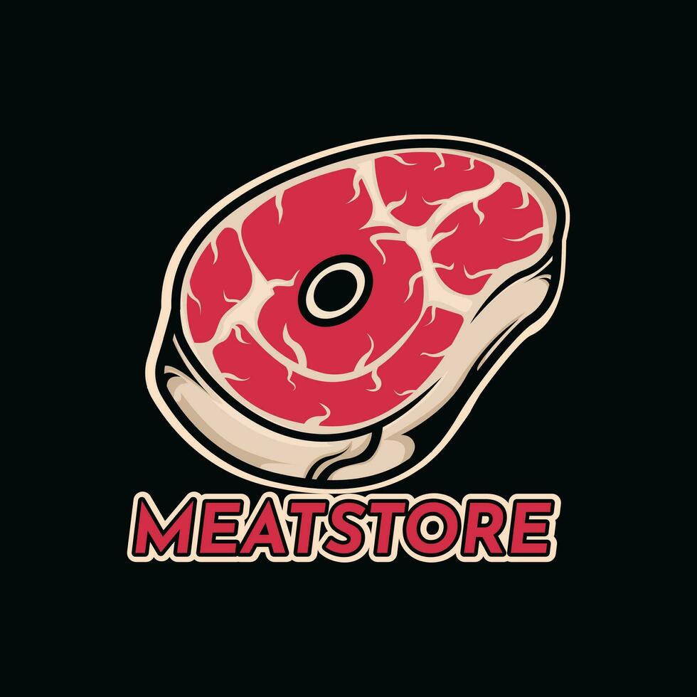 carne logotipo Projeto Ideias para restaurante o negócio vetor