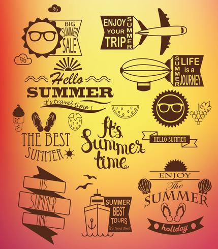 Elementos de design de férias de verão. vetor