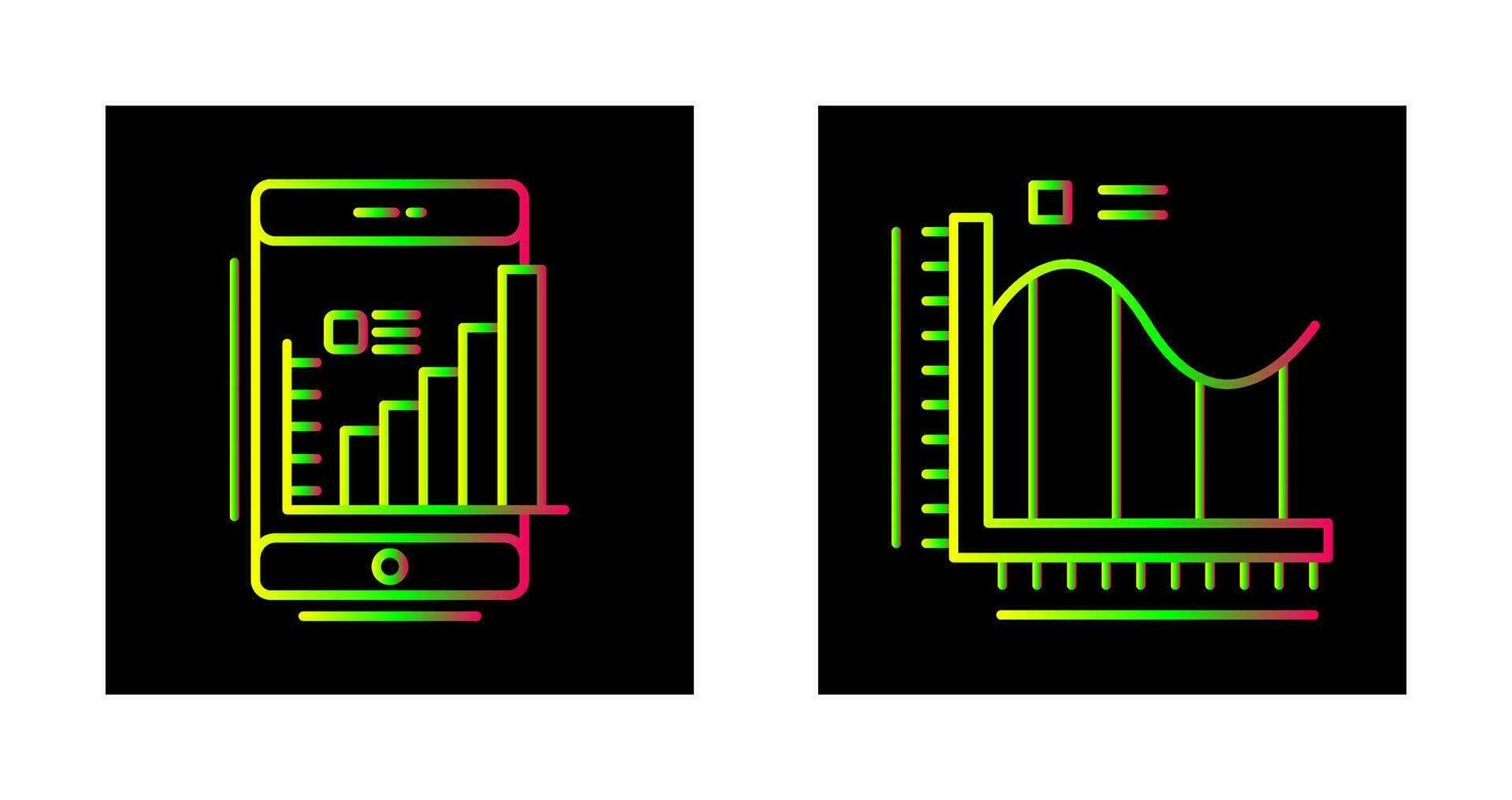 Móvel e Barra gráfico ícone vetor