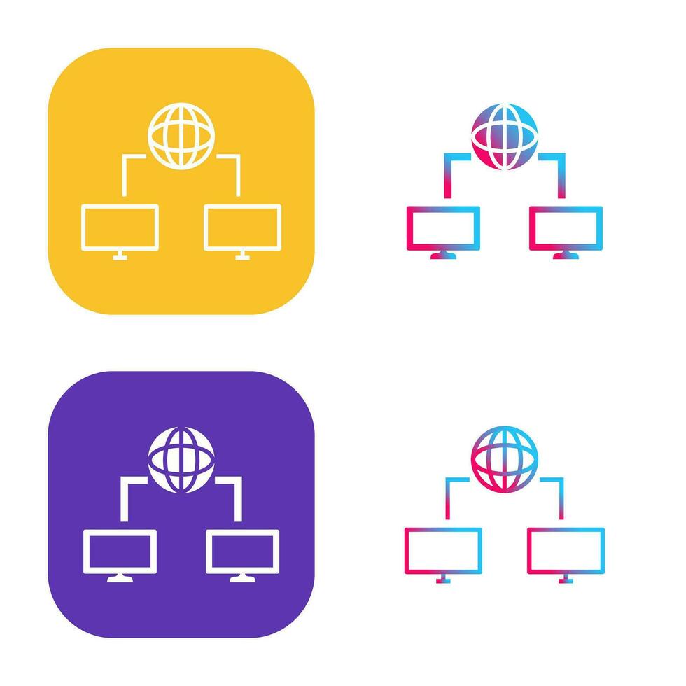 ícone exclusivo de vetor de conectividade com a Internet