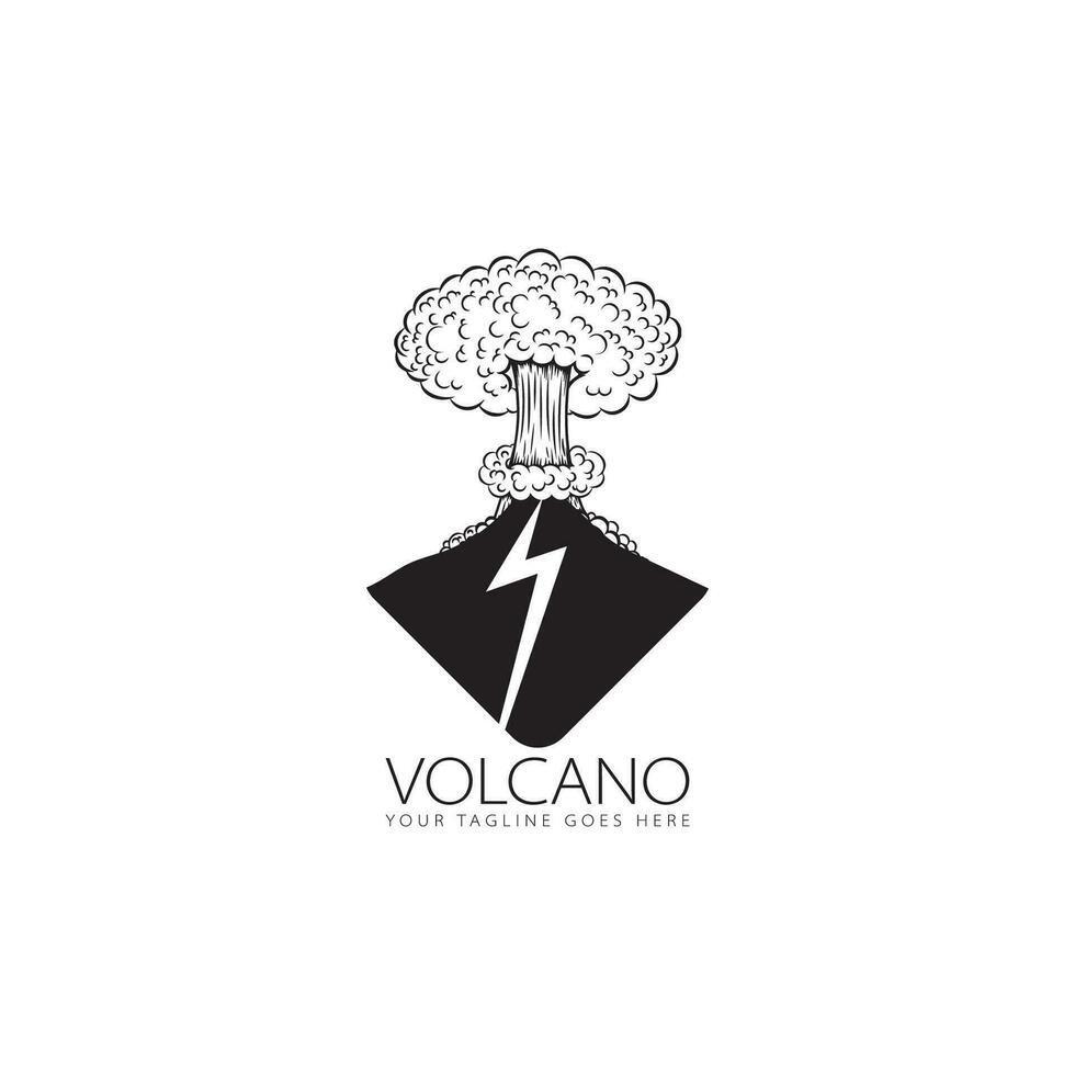 vetor do logotipo do vulcão