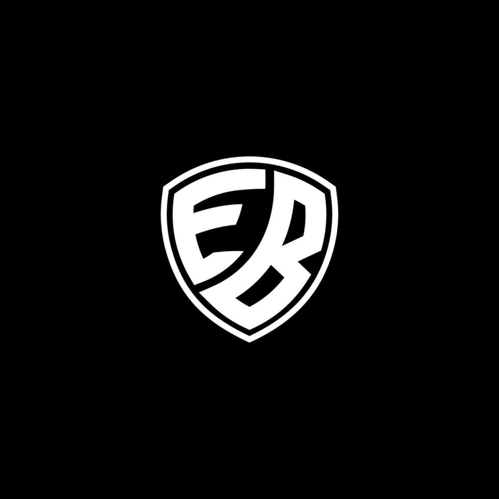 eb inicial carta dentro moderno conceito monograma escudo logotipo vetor