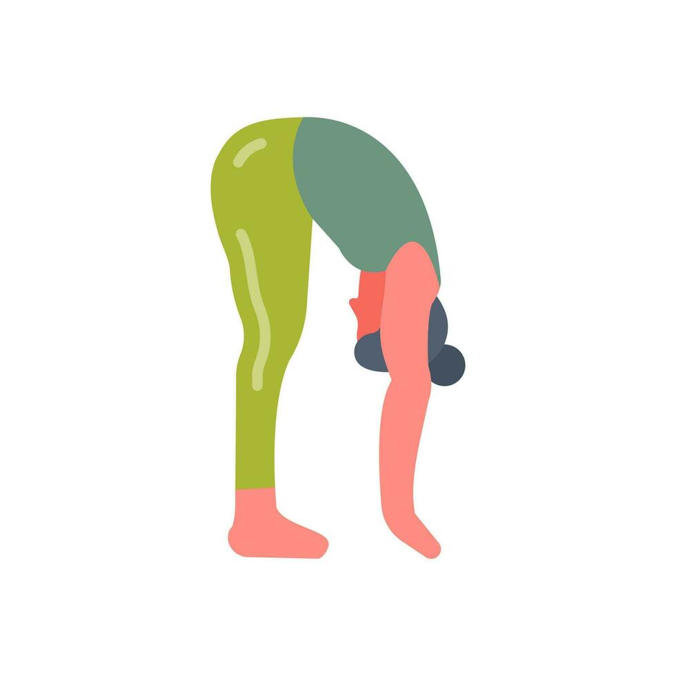 uttanasana pose ícone dentro vetor. ilustração vetor