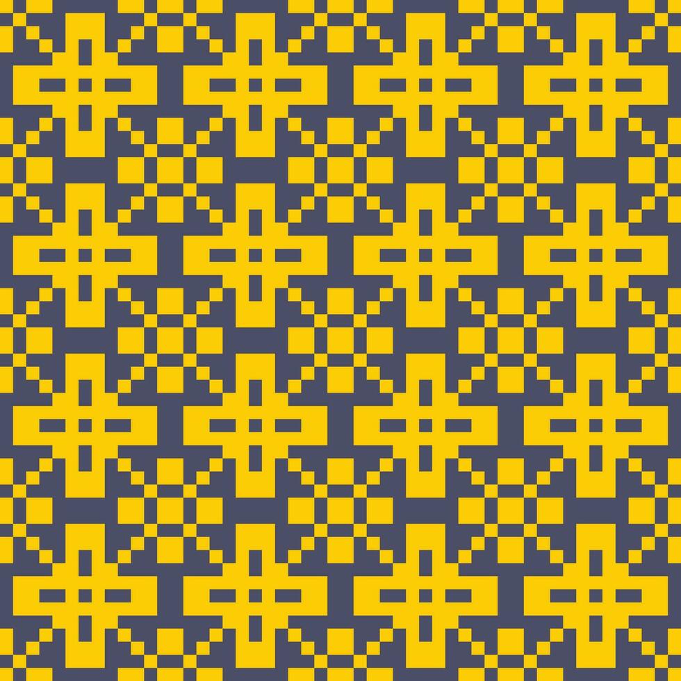 uma amarelo e azul xadrez padronizar vetor
