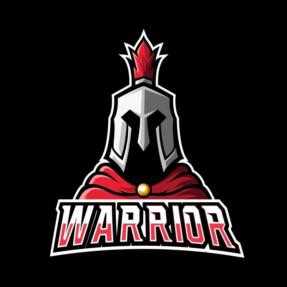 design de logotipo de jogo de esporte guerreiro vetor