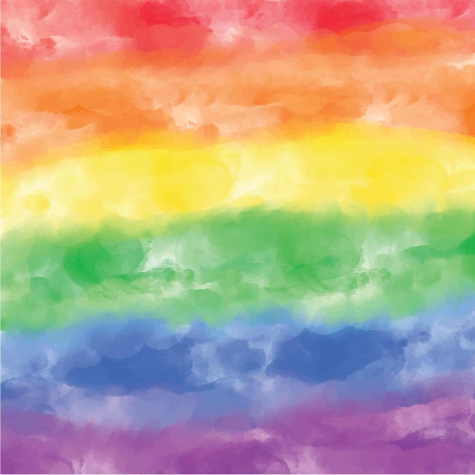 vector aquarela texturizado fundo do arco-íris. orgulho bandeira lgbtq