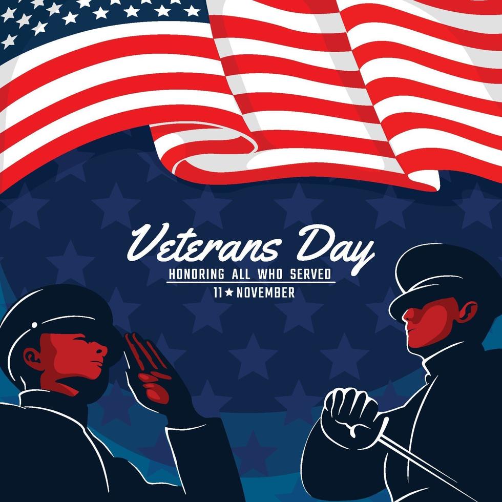dia dos veteranos homenagear todos os que serviram vetor