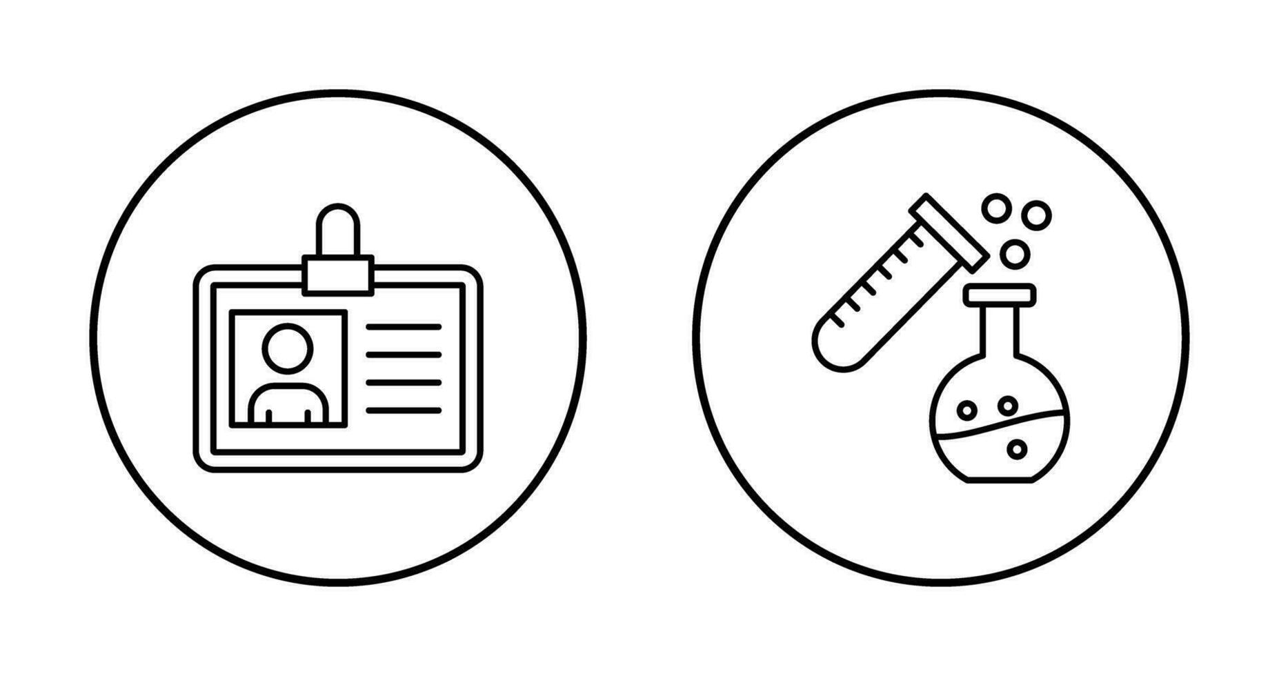 identidade e laboratório ícone vetor