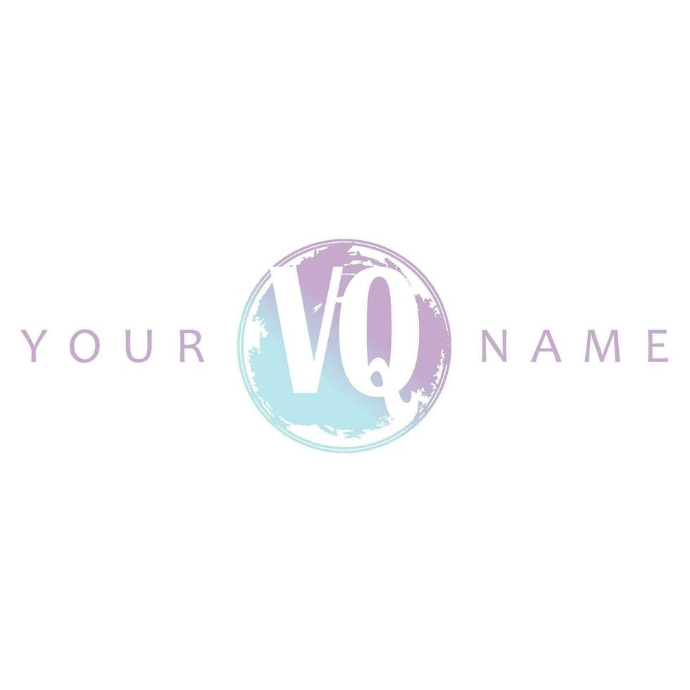 vq inicial logotipo aguarela vetor Projeto