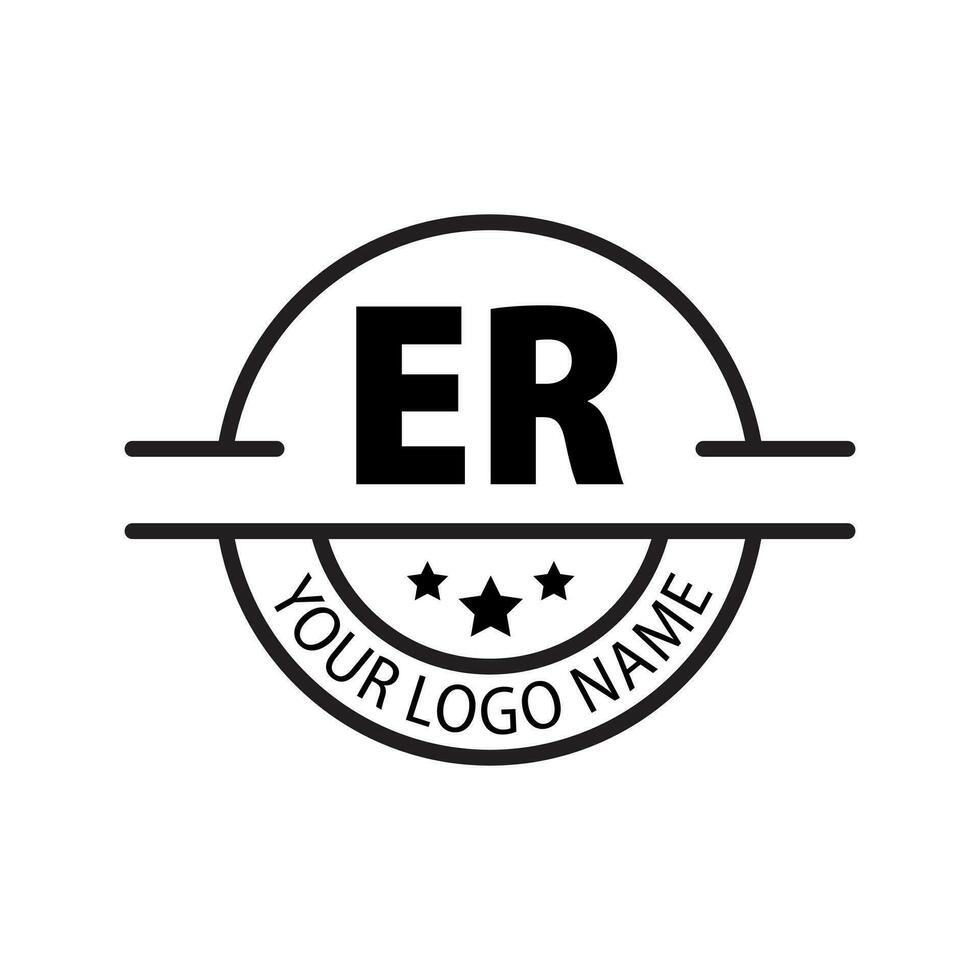 carta er logotipo. e r. er logotipo Projeto vetor ilustração para criativo empresa, negócios, indústria. pró vetor