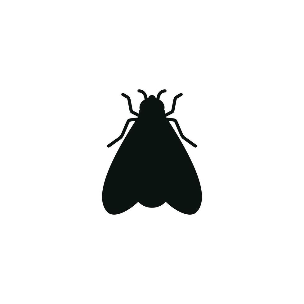 mosca ícone isolado em branco fundo vetor