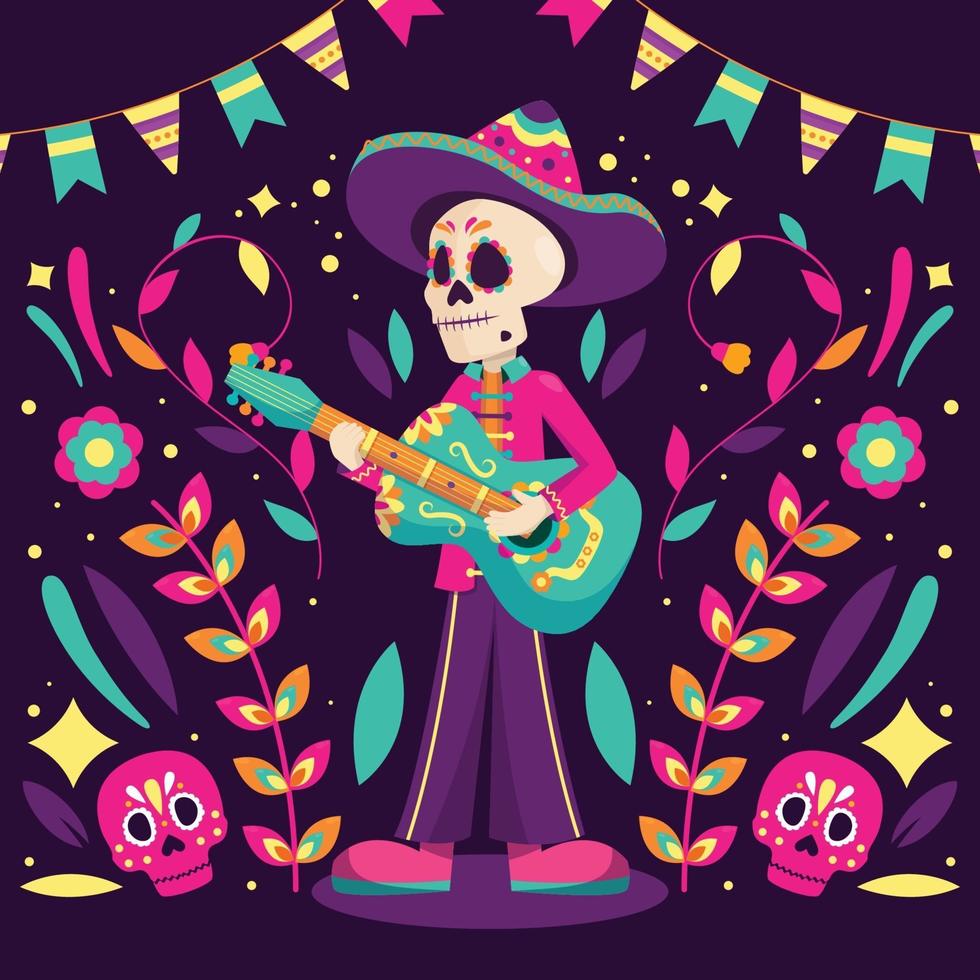 celebração do dia de los muertos vetor