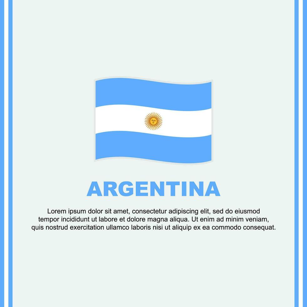 Argentina bandeira fundo Projeto modelo. Argentina independência dia bandeira social meios de comunicação publicar. Argentina desenho animado vetor
