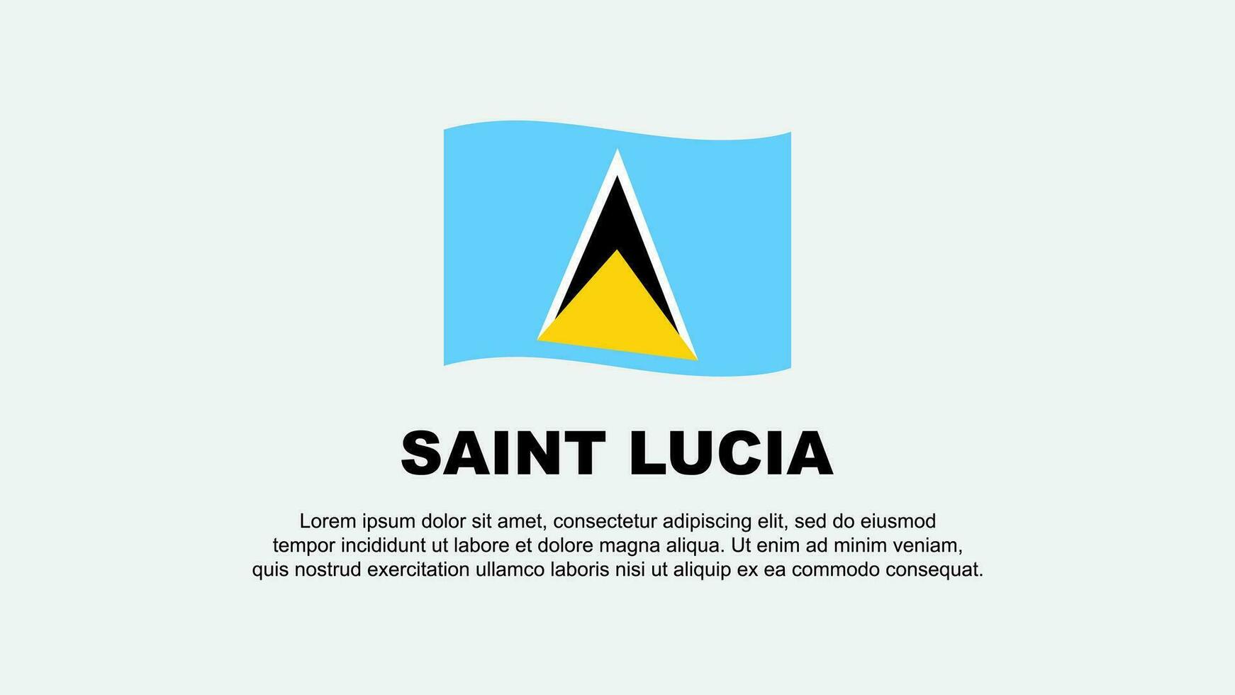 santo lucia bandeira abstrato fundo Projeto modelo. santo lucia independência dia bandeira social meios de comunicação vetor ilustração. santo lucia fundo