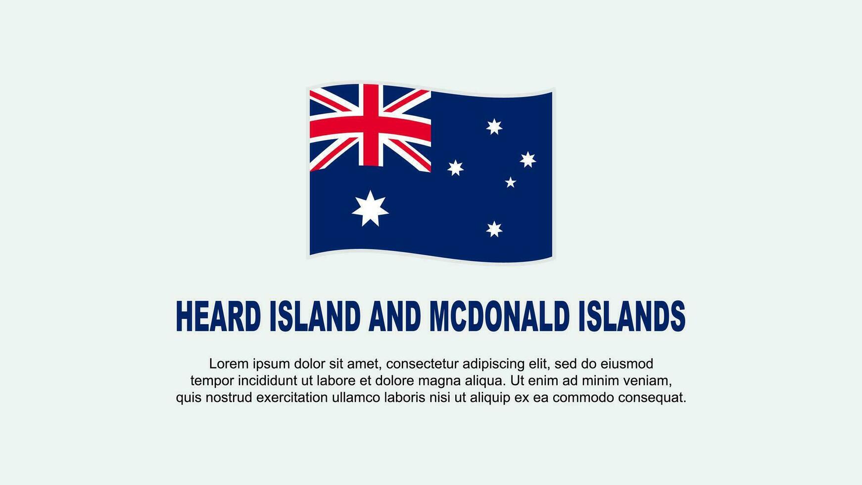 ouviu ilha e McDonald ilhas bandeira abstrato fundo Projeto modelo. independência dia bandeira social meios de comunicação vetor ilustração. independência dia