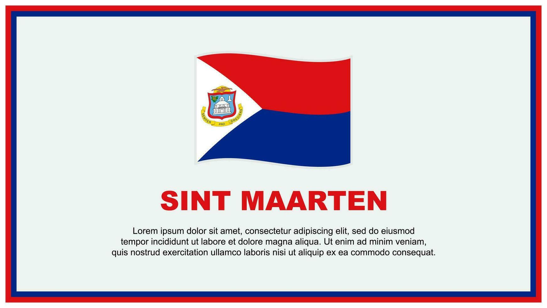 sint maarten bandeira abstrato fundo Projeto modelo. sint maarten independência dia bandeira social meios de comunicação vetor ilustração. sint maarten bandeira