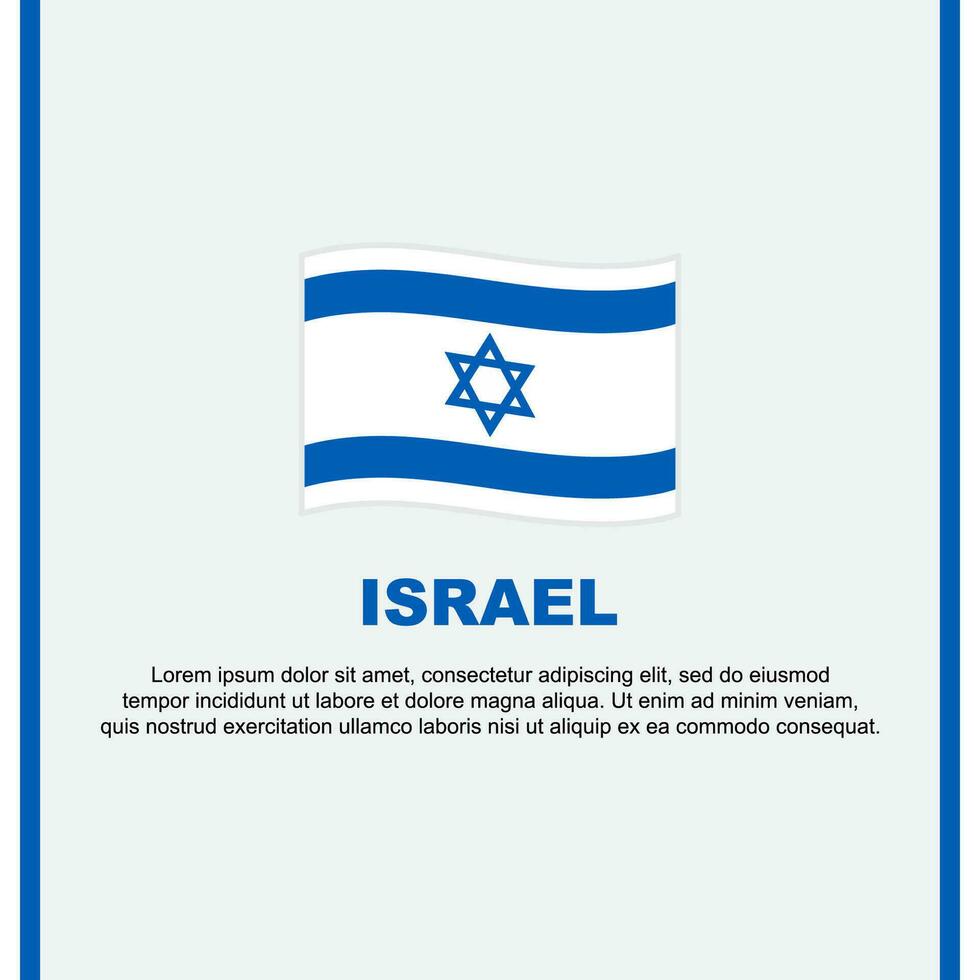 Israel bandeira fundo Projeto modelo. Israel independência dia bandeira social meios de comunicação publicar. Israel desenho animado vetor