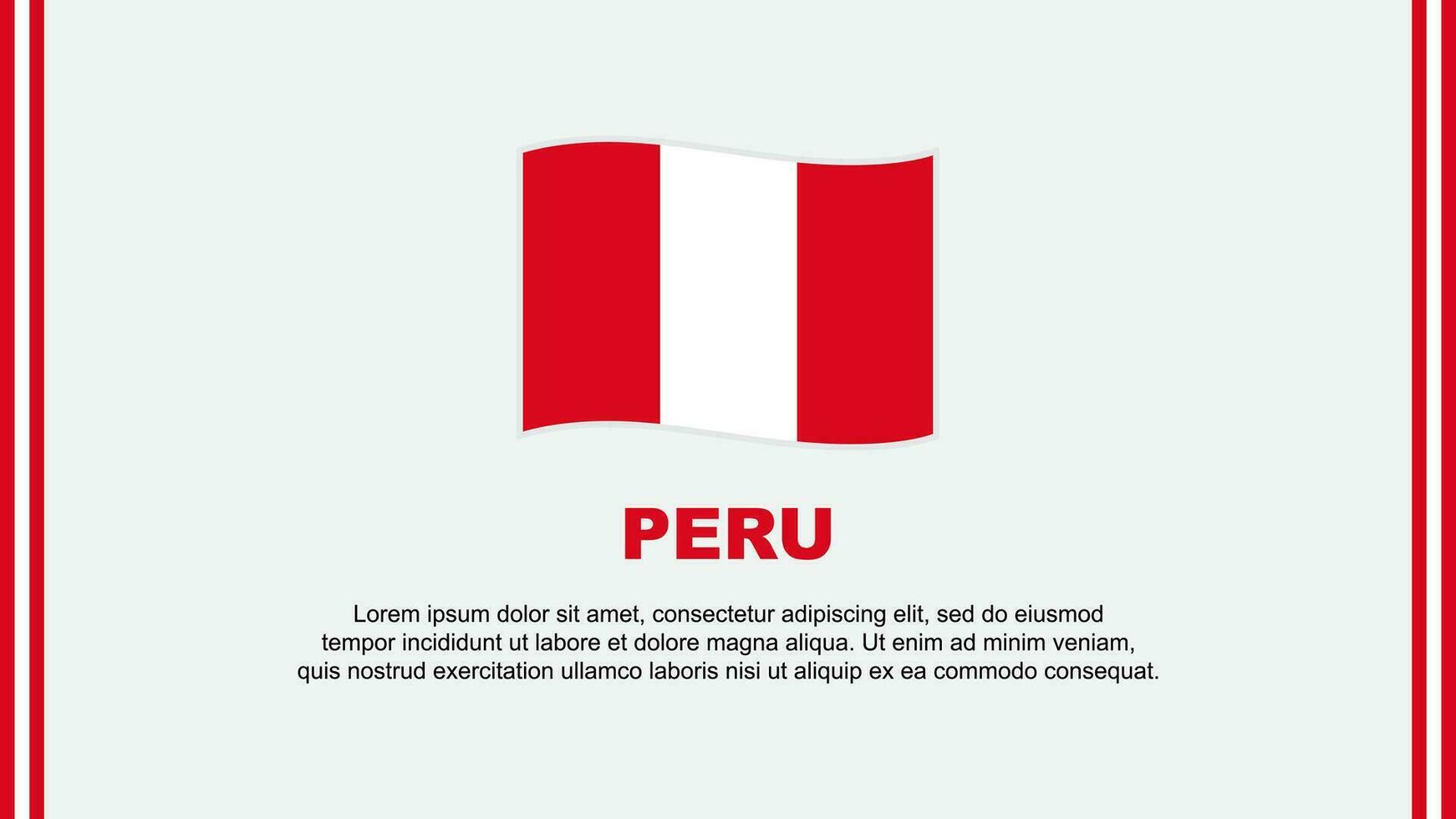 Peru bandeira abstrato fundo Projeto modelo. Peru independência dia bandeira social meios de comunicação vetor ilustração. Peru desenho animado