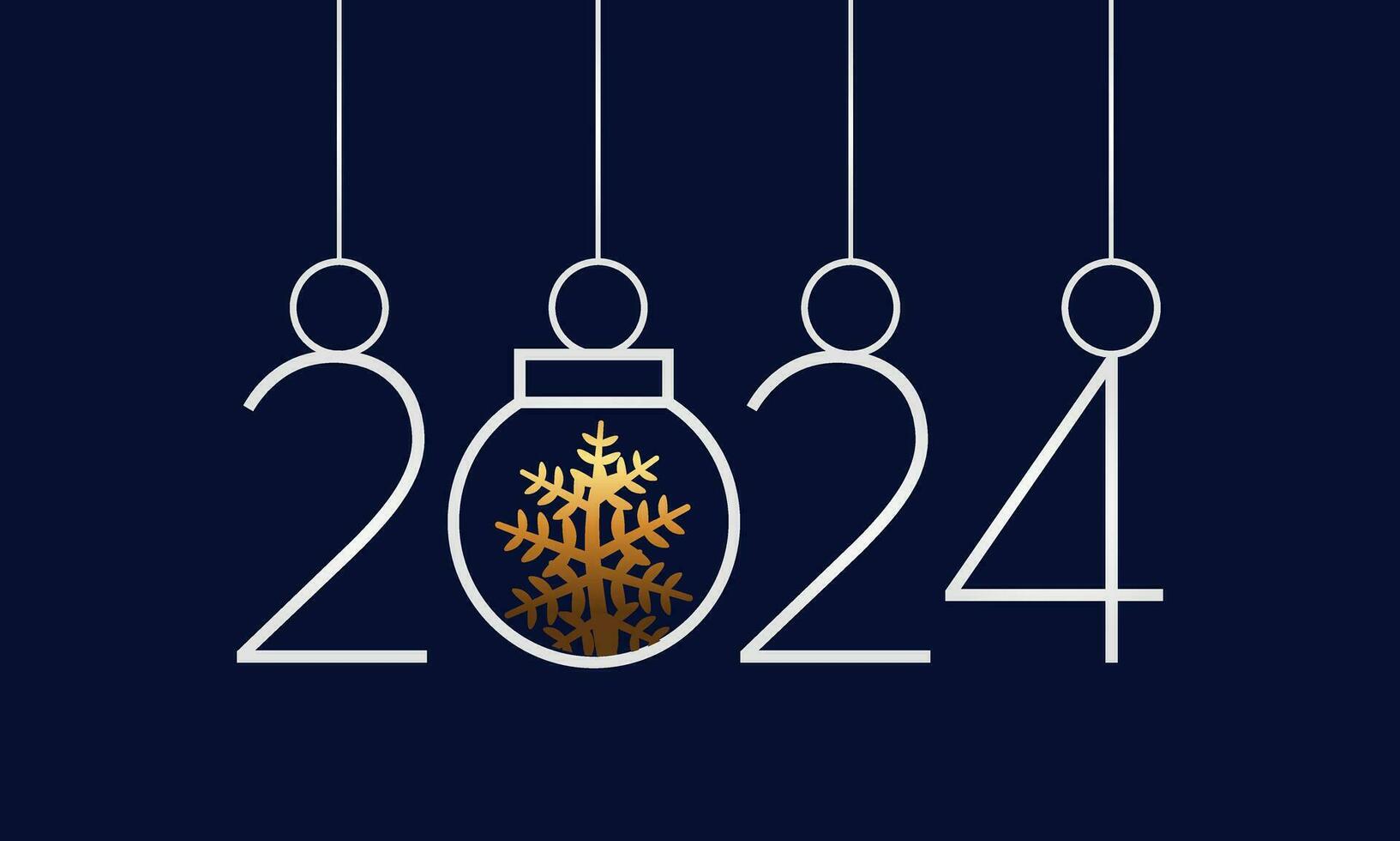 feliz Novo ano 2024 celebração festivo conceito com fogos de artifício, festa chapéus, e Natal bola. fundo, bandeira, cartão, celebração poster, festa convite ou calendário. vetor