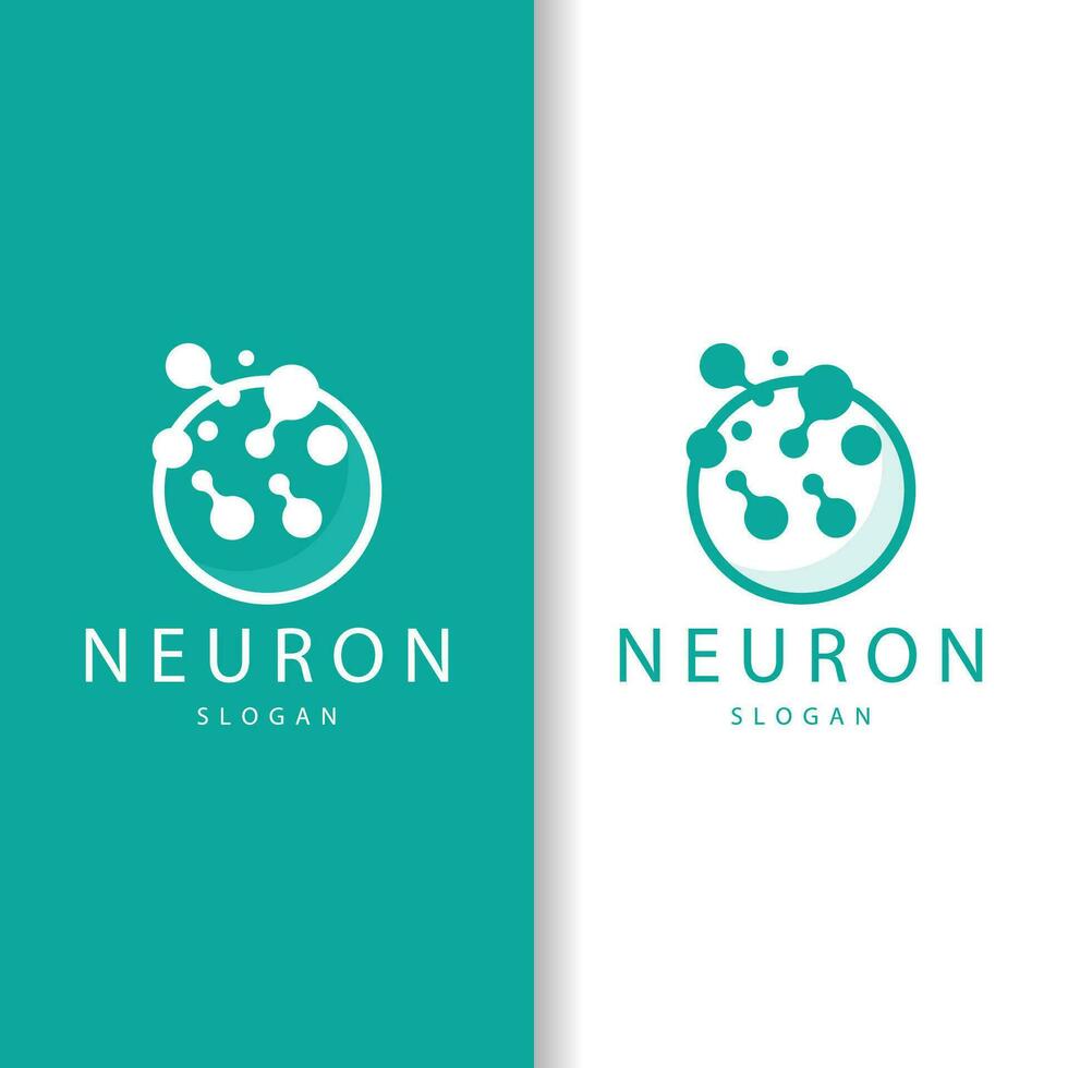 neurônio logotipo, neurônio nervo ou algas marinhas vetor abstrato molécula projeto, modelo ilustração