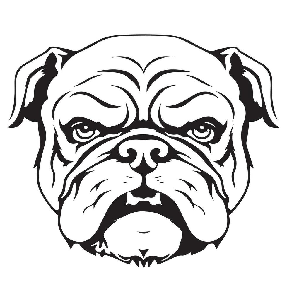 buldogue criador logotipo vetor