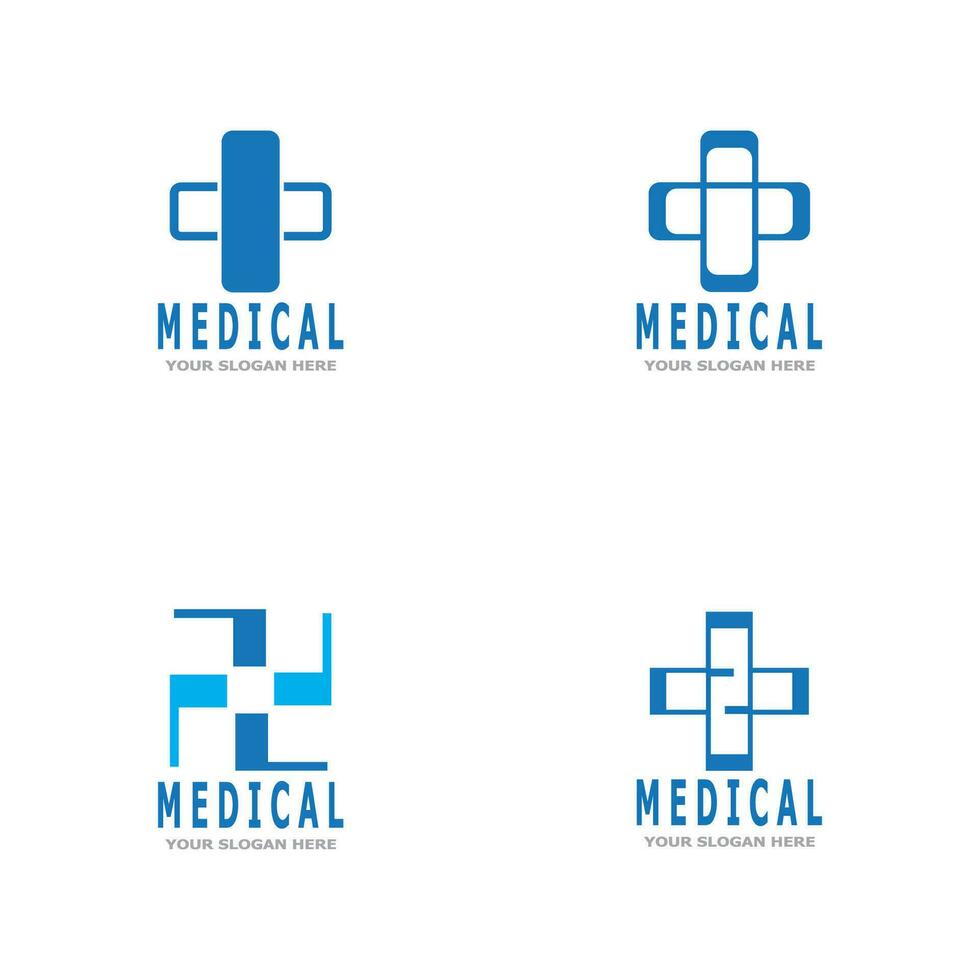 médico Cruz saúde logotipo vetor modelo