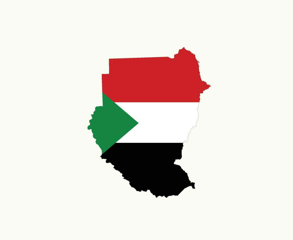 Sudão bandeira mapa símbolo emblema meio leste país ícone vetor ilustração abstrato Projeto elemento