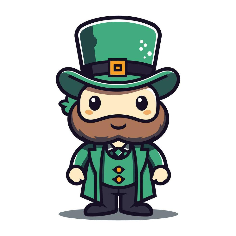 irlandês duende mascote personagem vetor ilustração.