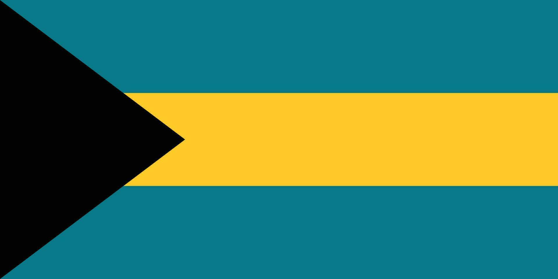 plano ilustração do bahamas bandeira. bahamas bandeira Projeto. vetor