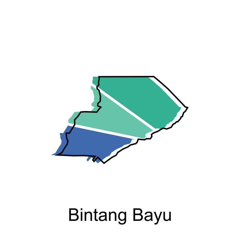 mapa cidade do Bintang bayu Alto detalhado ilustração projeto, mundo mapa país vetor ilustração modelo