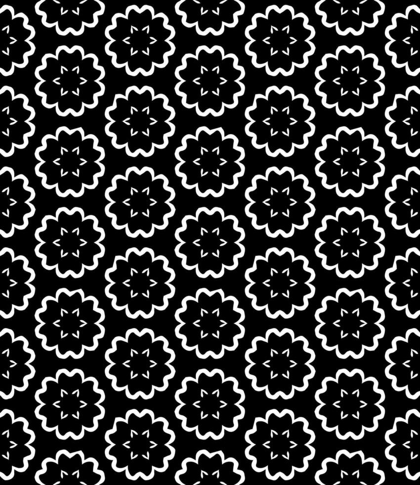 textura padrão sem costura preto e branco. design gráfico ornamental em tons de cinza. ornamentos em mosaico. modelo de padrão. vetor