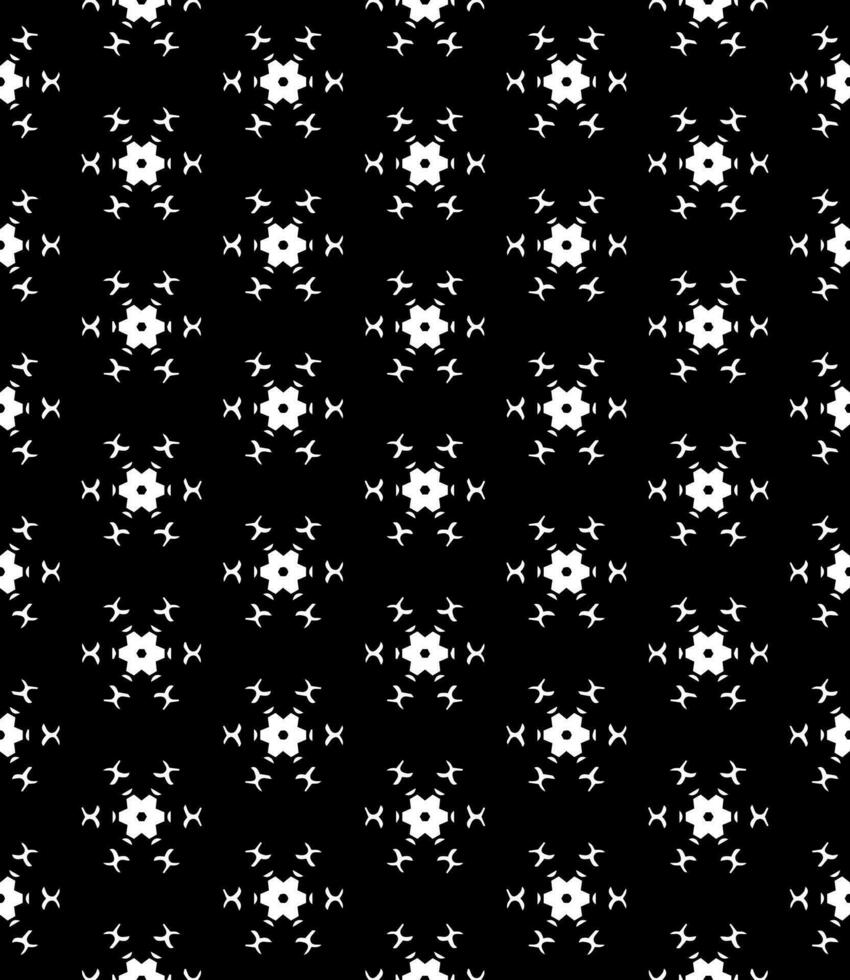 textura padrão sem costura preto e branco. design gráfico ornamental em tons de cinza. ornamentos em mosaico. modelo de padrão. vetor