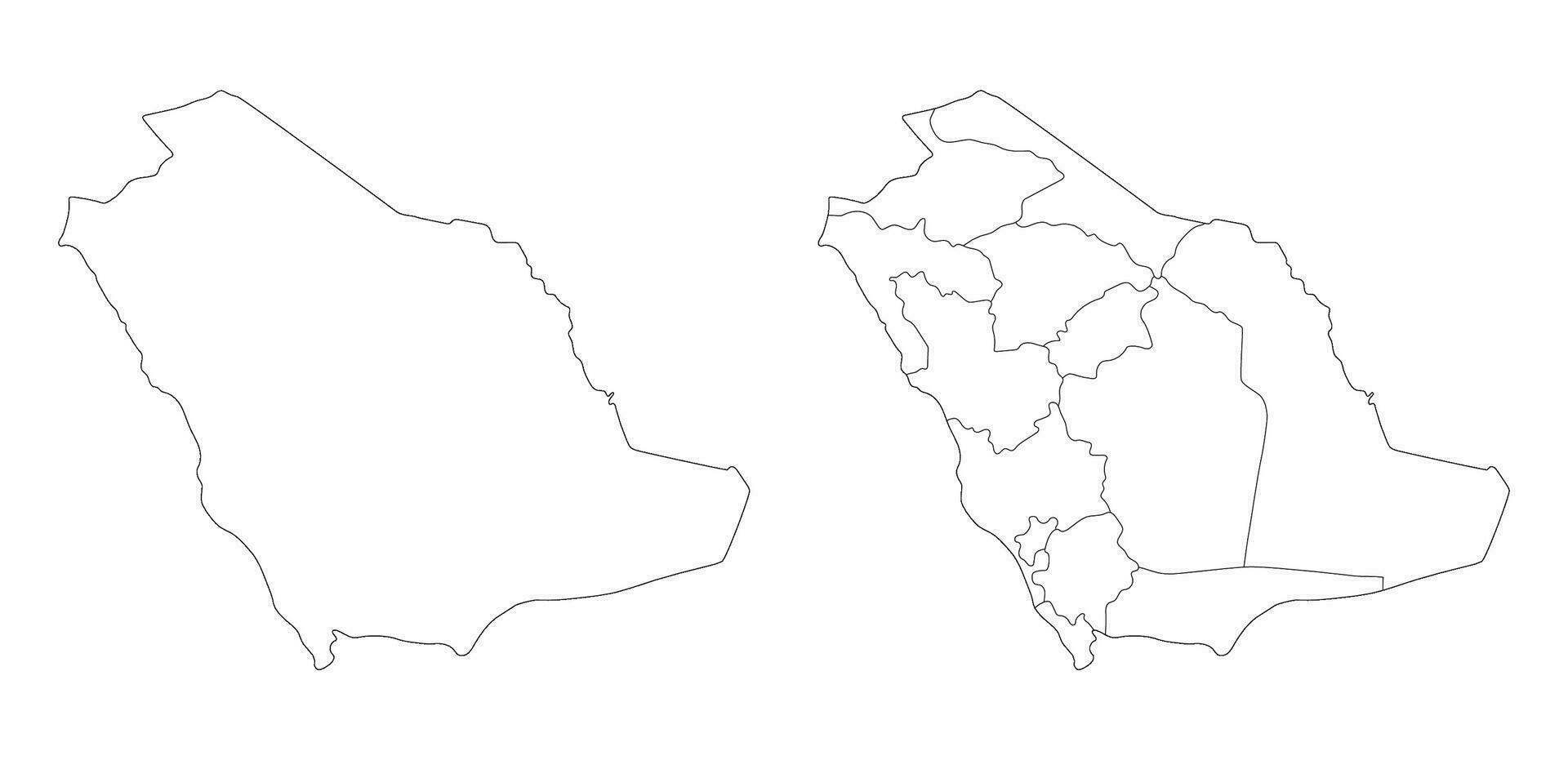 saudita arábia mapa. mapa do saudita arábia dentro conjunto vetor