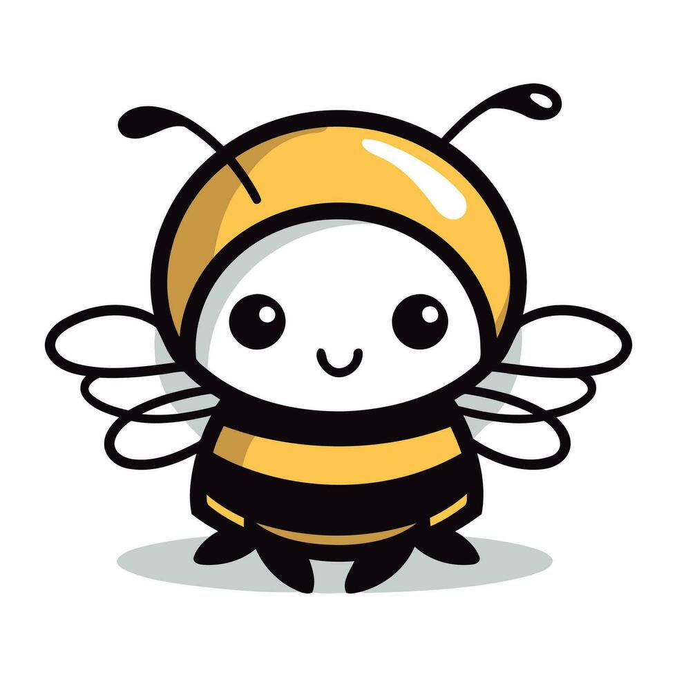 fofa abelha desenho animado mascote personagem Projeto vetor ilustração.