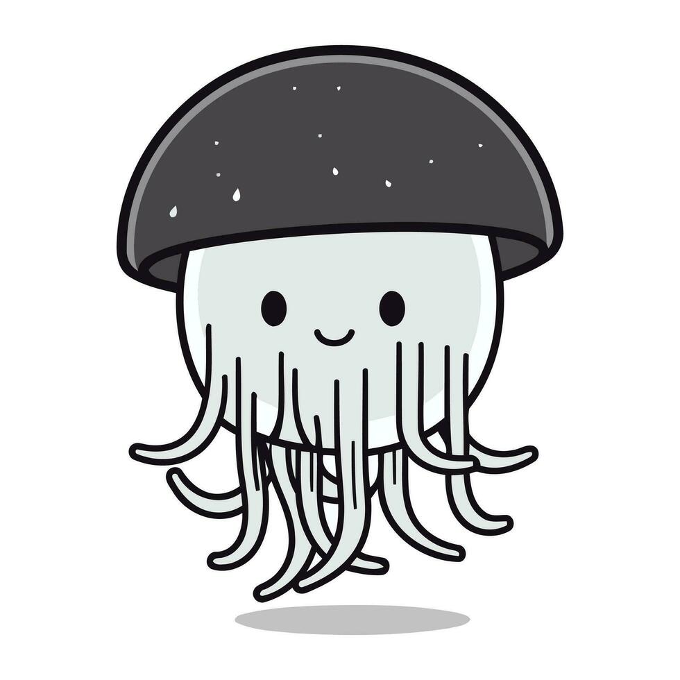 fofa medusa desenho animado mascote personagem vetor ilustração.