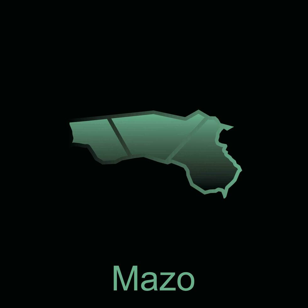 mapa cidade do mazo Projeto modelo, vetor símbolo, sinal, esboço ilustração.