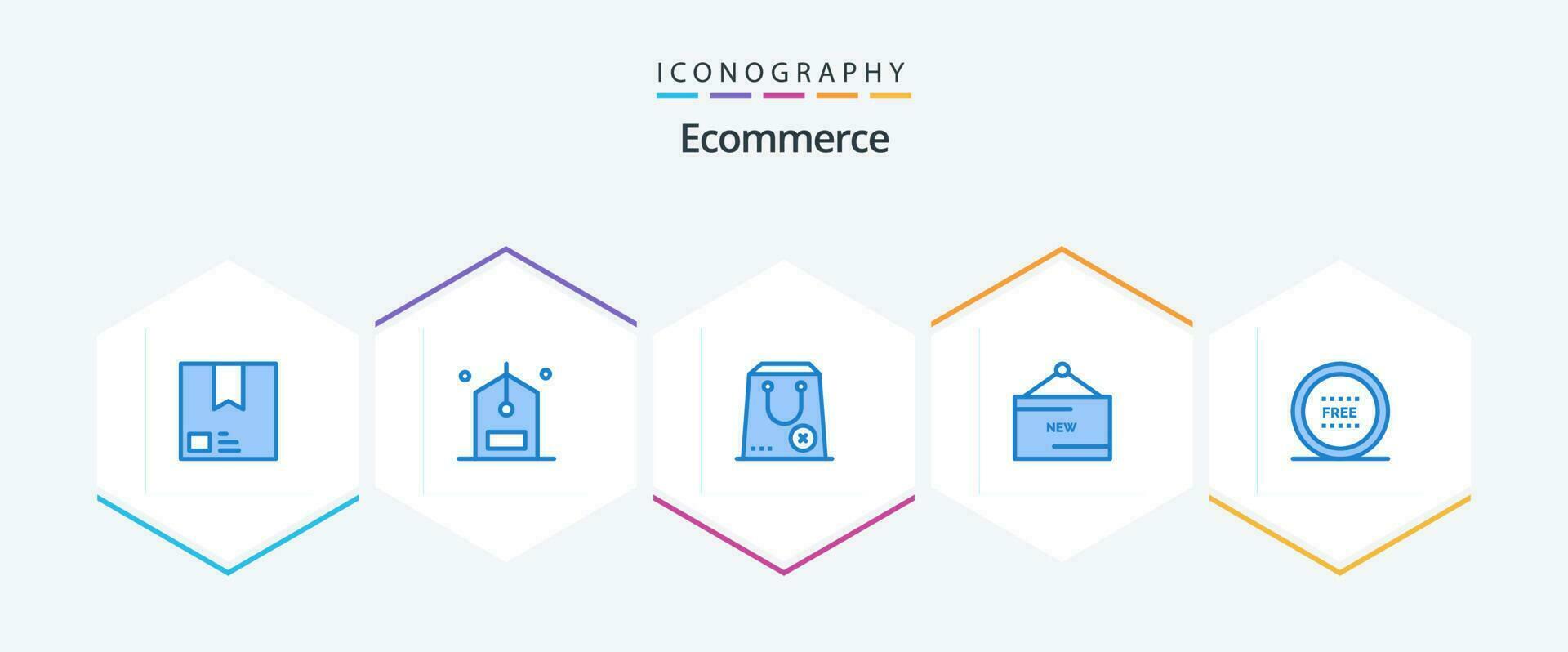 comércio eletrônico 25 azul ícone pacote Incluindo novo. comércio eletrônico. desconto. pacote. comércio vetor