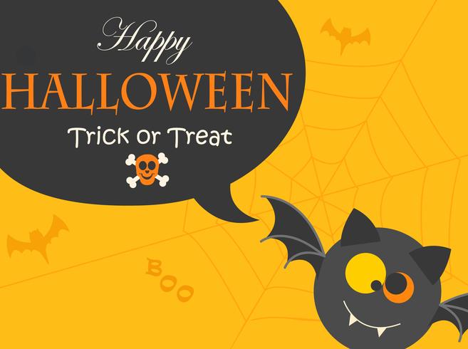 Banner para a noite de festa de Halloween. vetor