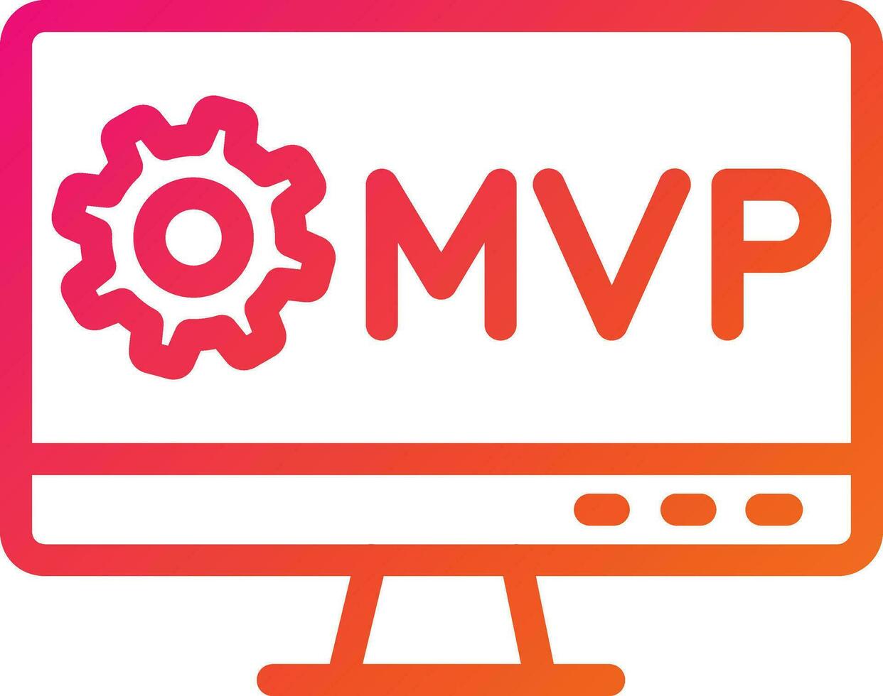 ilustração de design de ícone de vetor mvp