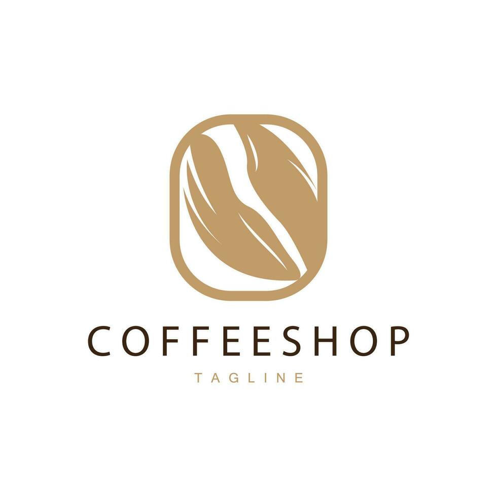 café fazer compras logotipo, Preto café feijão Projeto vetor beber simples símbolo ilustração modelo